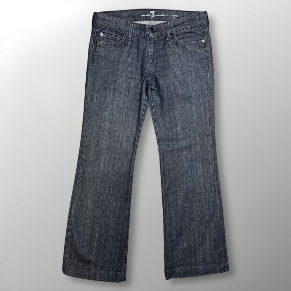 7 For All Mankind Dojo Lattice Dark Indigo Wash Jeans Size 28